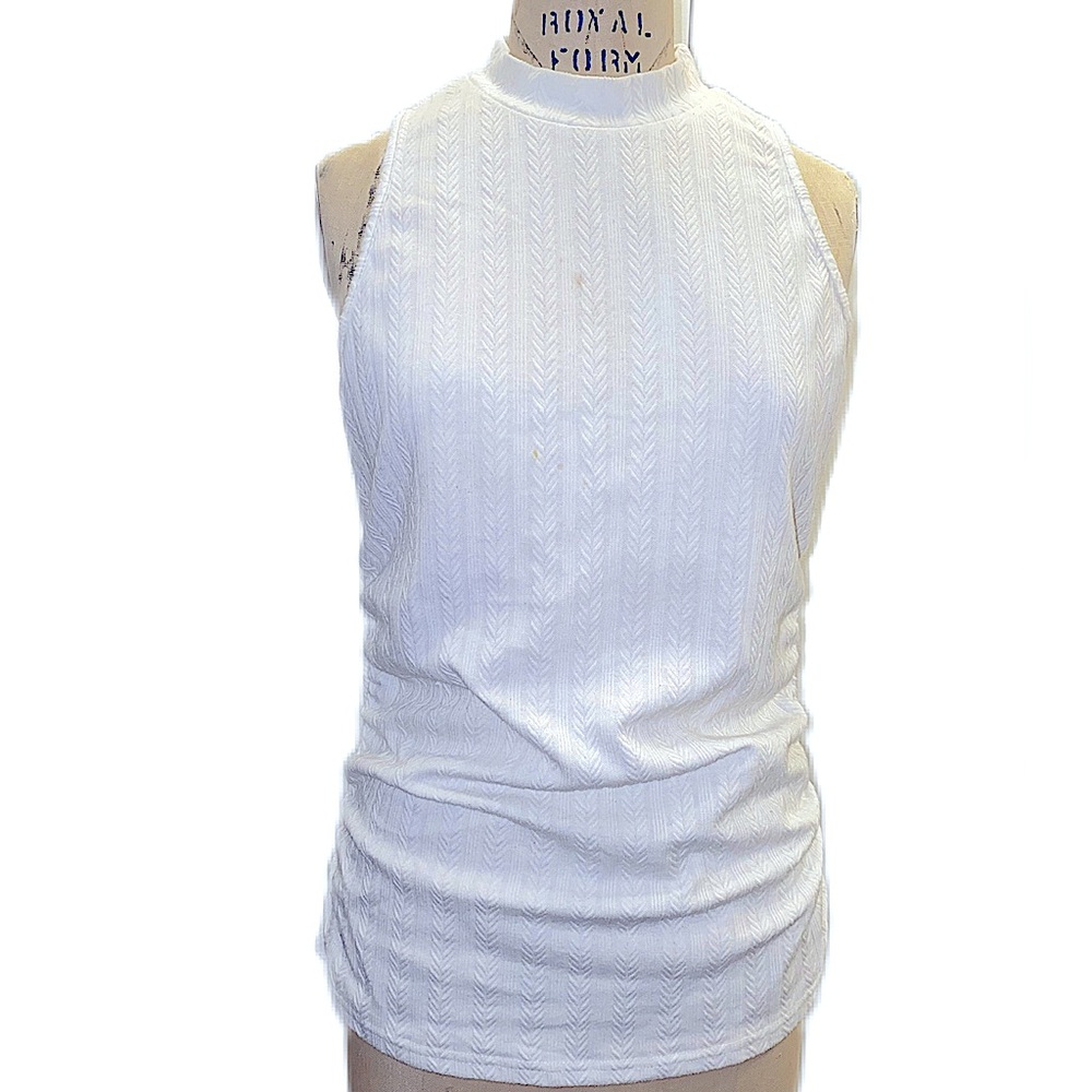 White sleeveless shirt for women